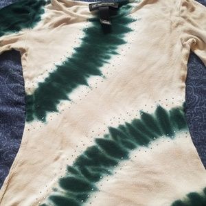 Tie Dye Ribbed Long Sleeve Top